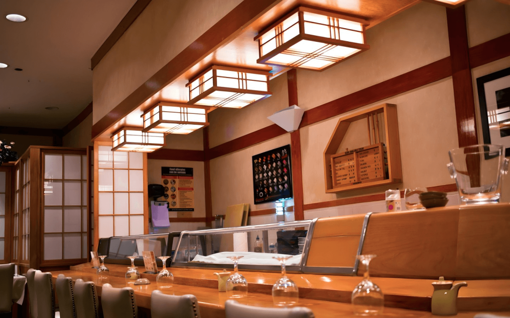 Narita sushi bar and dining room in Forest Hills